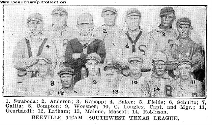 1910 Baseball Team, Beeville, Bee County, Texas
