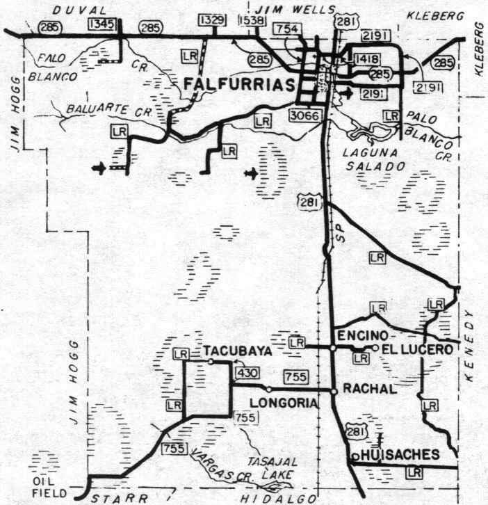 1950 Map, Brooks County, Texas