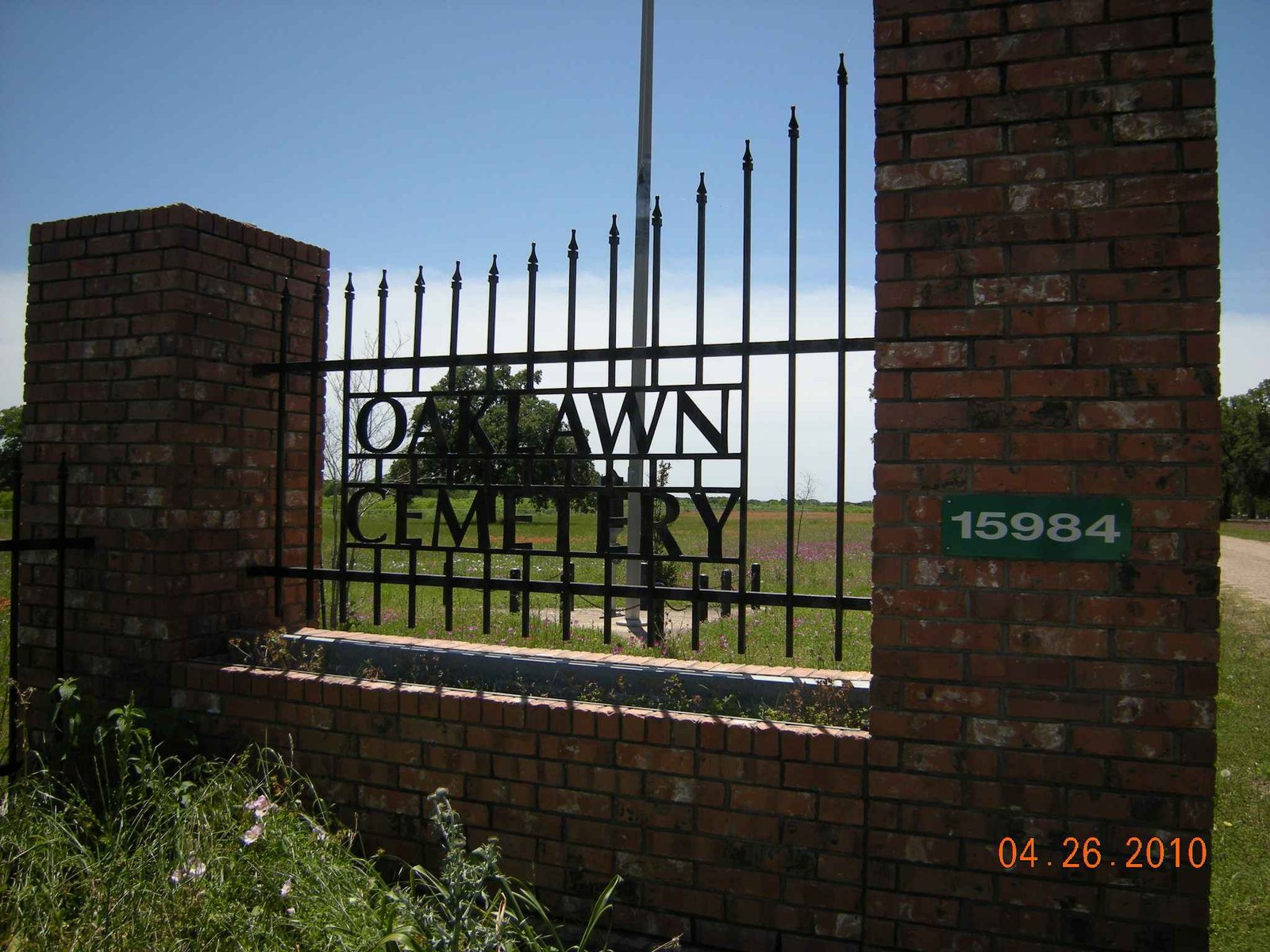 Oaklawn Cemetery, Burleson County, Texas