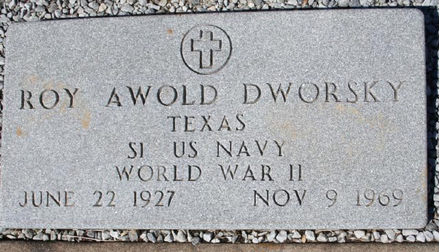 Roy Awold Dworsky, Burleson County, Texas