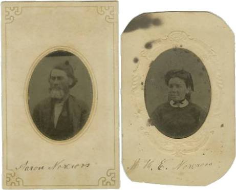 Aaron Norcross & wife Harriett Elizabeth Shaver, Burleson County, Texas