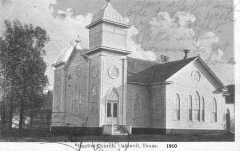 Baptist Church, Caldwell, 1910, Burleson County, Texas