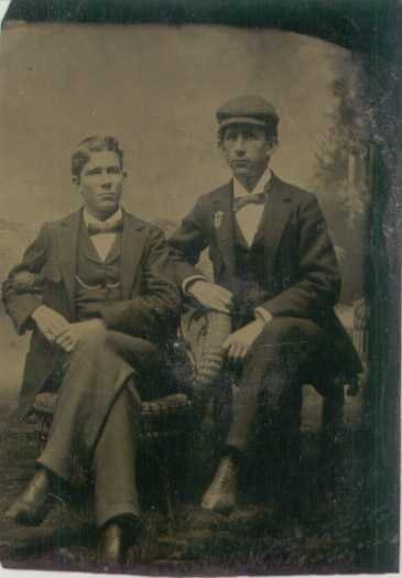 William Morgan Sherrill may be the man on the right, Burleson County, Texas