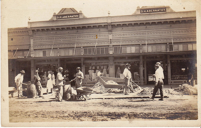 Paving Main Street, Camp County, Texas