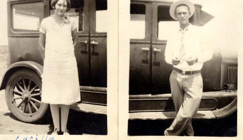 Lucille Hailey and 1st boy friend, Dawson County, Texas