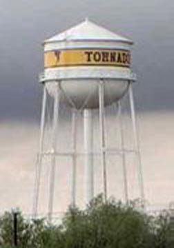 Water tower in Lamesa, Dawson County, Texas