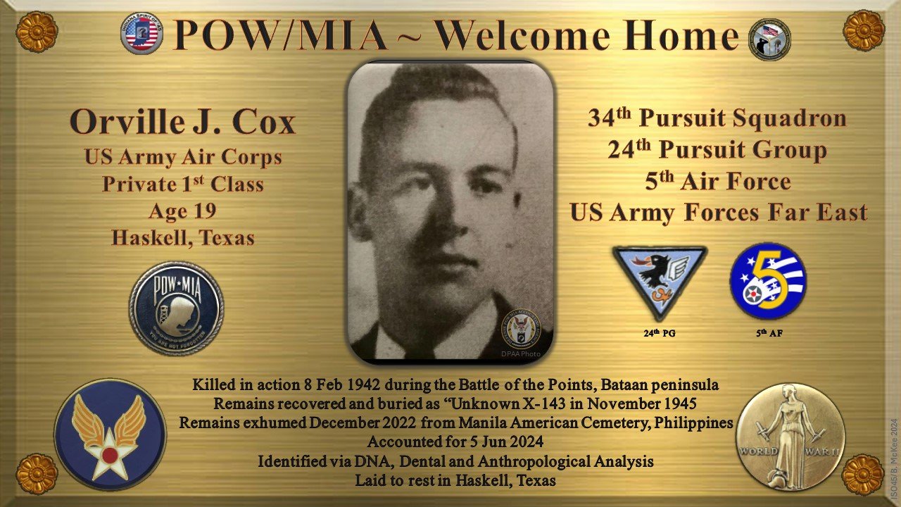 Orville J. Cox, Haskell County