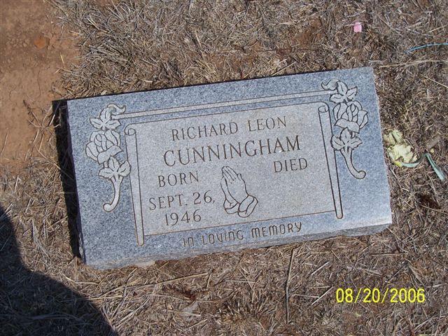 Tombstone of Richard Leon Cunningham (1946- )
