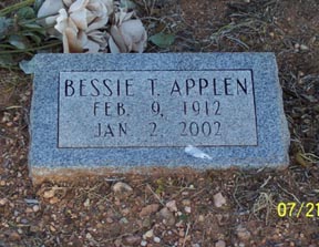 Applen, Bessie, Taylor County, TXGenWeb