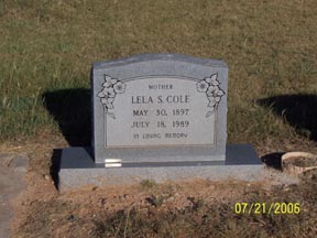 Cole, Lela, Taylor County, TXGenWeb