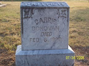 Donovan, Carrie, Taylor County, TXGenWeb
