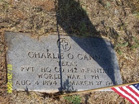 Gann, Charlie, Taylor County, TXGenWeb