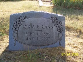 Gann, Lydia, Taylor County, TXGenWeb