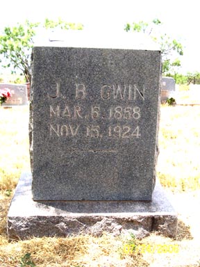 Gwin, J., Taylor County, TXGenWeb