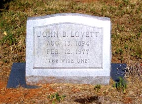Lovevtt, John , Taylor County, TXGenWeb