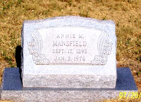 Mansfield, Annie, Taylor County, TXGenWeb
