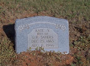 Sayers, Kate, Taylor County, TXGenWeb