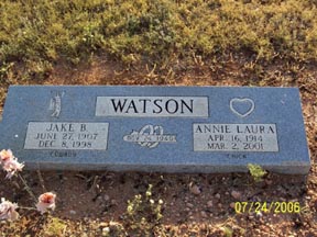 Watson, Jake and Annie, Taylor County, TXGenWeb